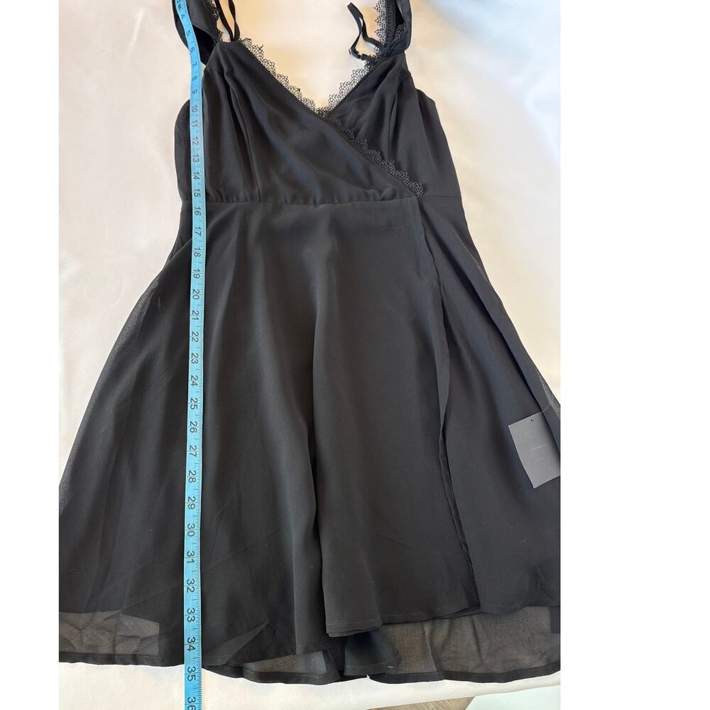 Fit & Flare Little Black Dress Off-Shoulder Lace Details New With Tags Medium - Picture 5 of 9